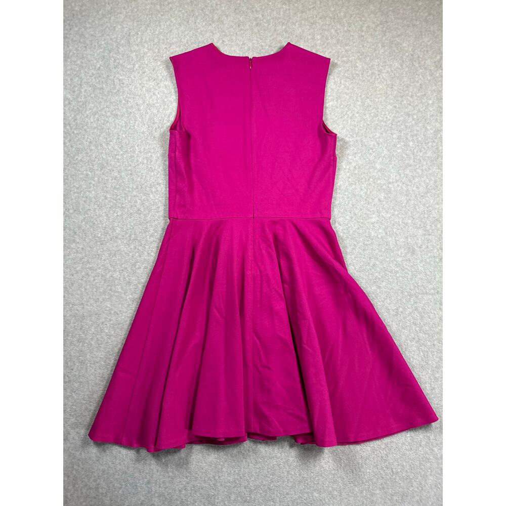 Diane von Furstenberg Fit & Flare Dress Women 6 Pink Scoop Back Zip Casual Party - Picture 4 of 4